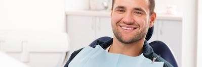 man getting ready for tooth extractions